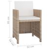vidaXL 13-delige Tuinset met kussens poly rattan beige