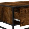 vidaXL Salontafel 90x57x35 cm bewerkt hout en metaal gerookt eiken