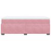 vidaXL Boxspring met matras fluweel roze 90x200 cm