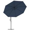 vidaXL Zweefparasol 3,5 m blauw