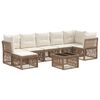 vidaXL Tuinbankenset 8 pcs Beige poly rattan