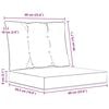 vidaXL Buiten bankkussen 2 pcs Zwart Polyester