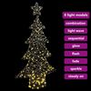 vidaXL Kerstboom met 160 LED Warmwit 150 cm Rattan