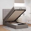 vidaXL Ottoman bed met matras 80x200cm stof taupe