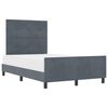 vidaXL Boxspringbed met hoofdeinde Donkergrijs 120 x 200 cm Fluweel
