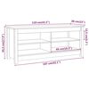 vidaXL Schoenenbank 110x38x45,5 cm massief grenenhout wit