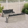 vidaXL Tuin Sofa Set Lichtgrijs 55 x 55 x 37 cm poly rattan