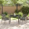 vidaXL Tuin eettafelset 3 pcs Grijs poly rattan