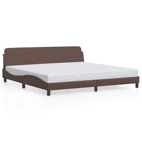 vidaXL Bedframe "Dover" kunstleer bruin 200x200 cm