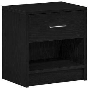 vidaXL Nachtkastje met lade 39x28x41 cm zwart