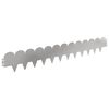 vidaXL Gazonrand 50 pcs 103 x 15 cm Staal Zilverkleurig