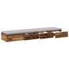 vidaXL Bedlades met lade Oudhout 135 x 36,5 x 16,5 cm Bewerkt hout
