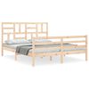 vidaXL Bedframe met hoofdbord massief hout 160x200 cm