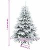 vidaXL Kunstkerstboom met 150 LED met standaard Wit 120 cm PE en PVC