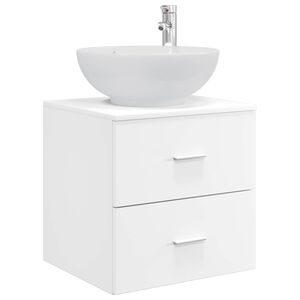 vidaXL Wandgemonteerde wastafelmeubel Wit 49,5 x 44,5 x 66,5 cm