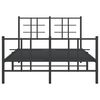 vidaXL Bedframe met hoofd- en voeteneinde metaal zwart 120x190 cm