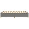 vidaXL Boxspring bed stof donkergrijs 140x200 cm