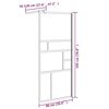 vidaXL Inloopdouchewand 90x195 cm ESG-glas wit