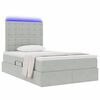 vidaXL Opbergbed met LED met matras Lichtgrijs 120 x 200 cm Fluweel