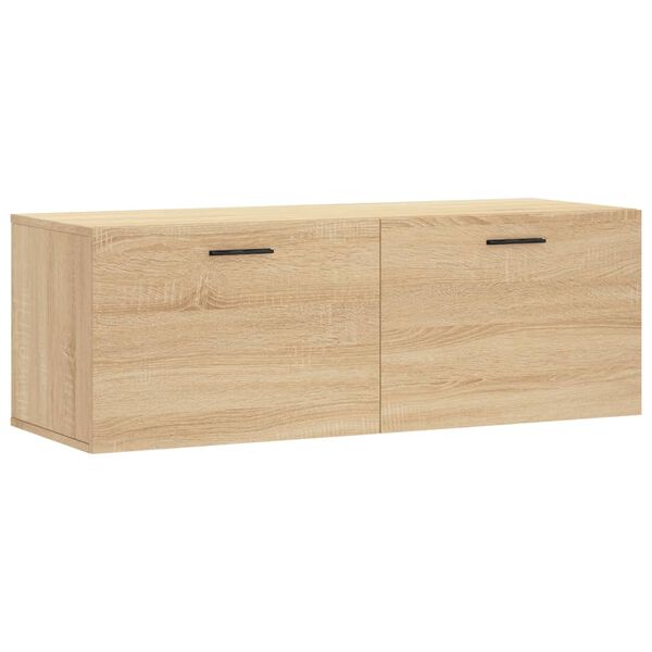 vidaXL Wandkast 100x36,5x35 cm bewerkt hout sonoma eikenkleurig