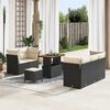vidaXL Tuin Sofa Set 8 pcs Zwart poly rattan