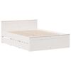 vidaXL Bedframe zonder matras met hoofdbord grenenhout wit 160x200 cm