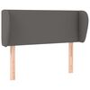 vidaXL Hoofdbord met randen 83x23x78/88 cm kunstleer grijs