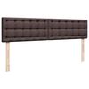 vidaXL Ottoman bed met matrassen en LED's 180x200cm stof donkerbruin