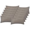 vidaXL Kussensloop 12 st HOUTEN Lichtgrijs 40 x 80 cm Boucl&eacute;