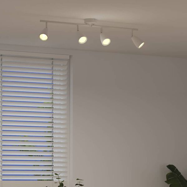 vidaXL Plafondspot met schijnwerpers Wit 25.5 x 8 x 16 cm Metaal