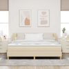 vidaXL Boxspringbed met matras met hoofdeinde Cr&egrave;me 180 x 200 cm Stof