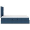 vidaXL Opbergbed met LED met matras Blauw 120 x 200 cm Polyester