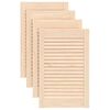 vidaXL Kastdeuren met lamellen 4 st 61,5x39,4 cm massief grenenhout