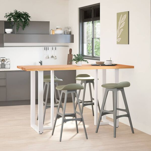 vidaXL Bartafel rechthoekig 200x80x102 cm massief eikenhout lichtbruin