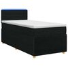 vidaXL Boxspringbed met matras met hoofdeinde Zwart 90 x 190 cm Stof
