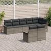 vidaXL Tuin Sofa Set met kussen 8 pcs Grijs poly rattan