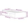 vidaXL Bedframe grijs sonoma eikenkleurig 75x190 cm