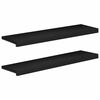 vidaXL Traplopers 2 st 100 x 25 x 2 cm Zwart Massief beukenhout