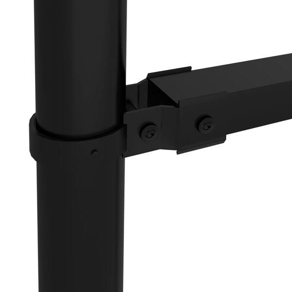 vidaXL Tuinhek met speerpunt staal 1426x200 cm zwart