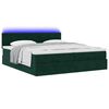 vidaXL Ottoman bed met matrassen en LED's 180x200cm fluweel