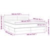 vidaXL Boxspring met matras en LED stof donkergrijs 180x200 cm