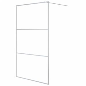 vidaXL Inloopdouchewand 115x195 cm transparant ESG-glas zilverkleurig