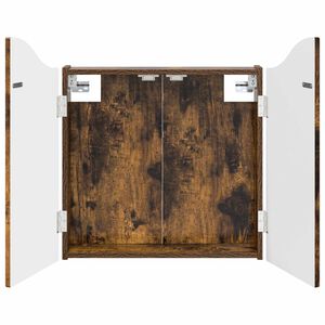 vidaXL Dartbord Kabinet Gerookt eiken 56 x 12 x 63 cm Bewerkt hout
