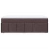 vidaXL Boxspring met matras stof donkerbruin 90x190 cm