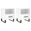 vidaXL Nachtkastjes 2 st 40x35x47,5 cm bewerkt hout hoogglans wit