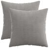 vidaXL Kussensloop 2 pcs HEERLEN Lichtgrijs 45 x 45 cm corduroy