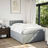 vidaXL Boxspring met matras stof lichtgrijs 120x190 cm