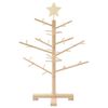 vidaXL Houten kerstboom met standaard Naturel 75 cm Massief grenenhout