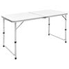 vidaXL Campingtafel inklapbaar en verstelbaar 120x60 cm aluminium
