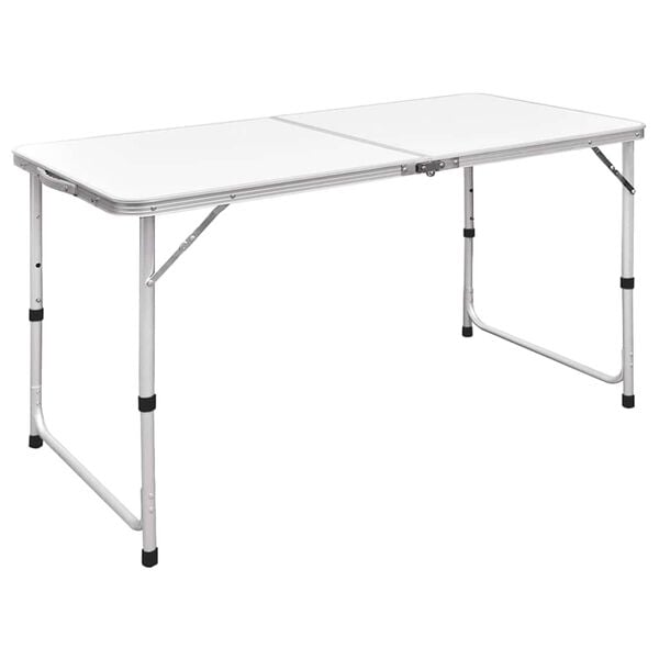 vidaXL Campingtafel inklapbaar en verstelbaar 120x60 cm aluminium